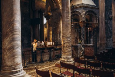 Kilise mozaik kubbesi Venice St. Mark Katedrali. Yüksek kalite fotoğraf