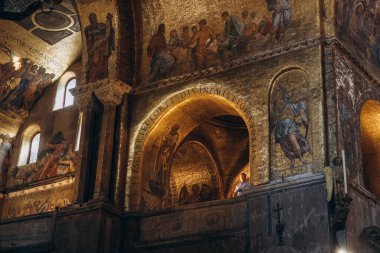 Kilise mozaik kubbesi Venice St. Marks Katedrali. Yüksek kalite fotoğraf