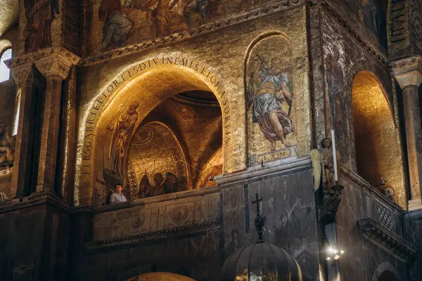 Iglesia Cúpula Mosaico Venecia Catedral San Marcos Foto Alta Calidad — Foto de Stock