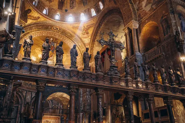 stock image church mosaic dome Venice St. Mark's Cathedral. High quality photo