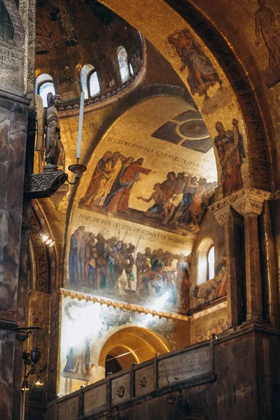 Kerk Mozaïek Koepel Venetië Mark Cathedral Hoge Kwaliteit Foto — Stockfoto