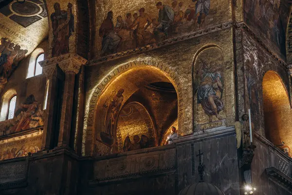Iglesia Cúpula Mosaico Venecia Catedral San Marcos Foto Alta Calidad — Foto de Stock