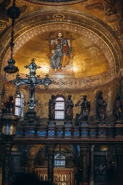 Мозаїчний Купол Венеціанський Собор Святого Маркса Фотографія Високої Якості — стокове фото
