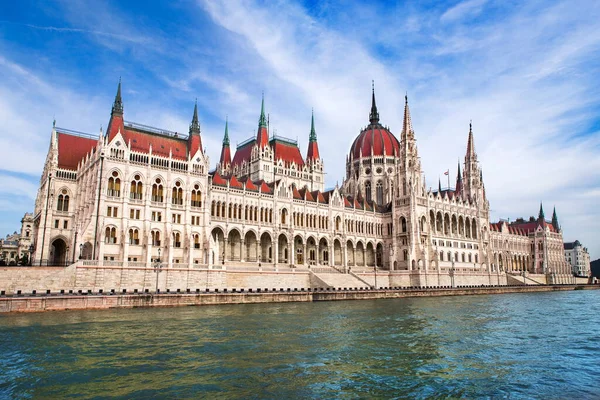 Будівля Парламенту Річці Дунай Будапешті — стокове фото