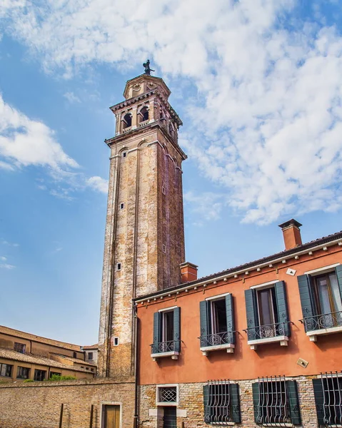 Torre Velha Rua Veneza Itália — Fotografia de Stock