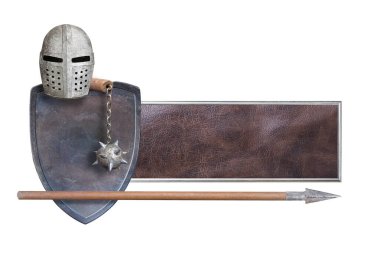 Beyaz üzerine izole edilmiş şövalye zırhlı deri iskelet.