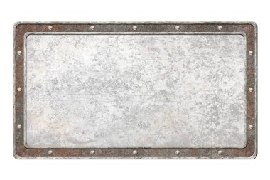 frame with grey vintage texture isolated on white background