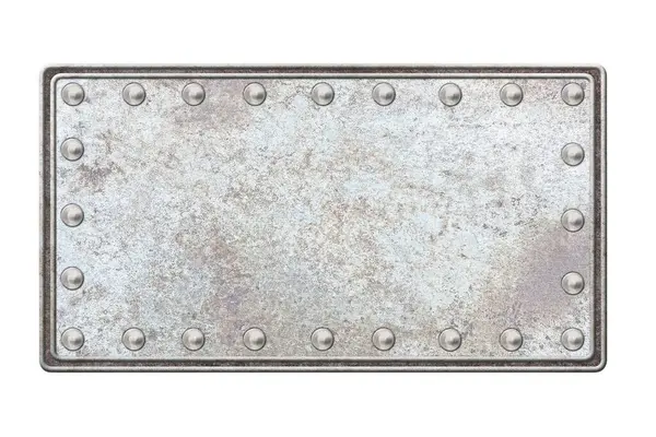 Eskimiş paslı metal çerçeve. Kahverengi boş alan beyaz üzerine izole edilmiş.