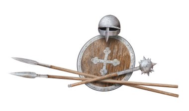 Yaşlı Viking 'in silahı beyaza saplanmış.