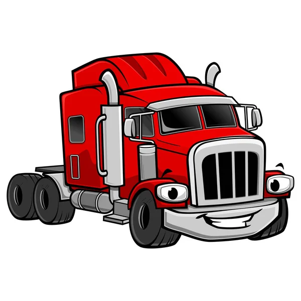 Vektorová Ilustrace Kresleného Kamionu Pro Designový Prvek Stock Vektory