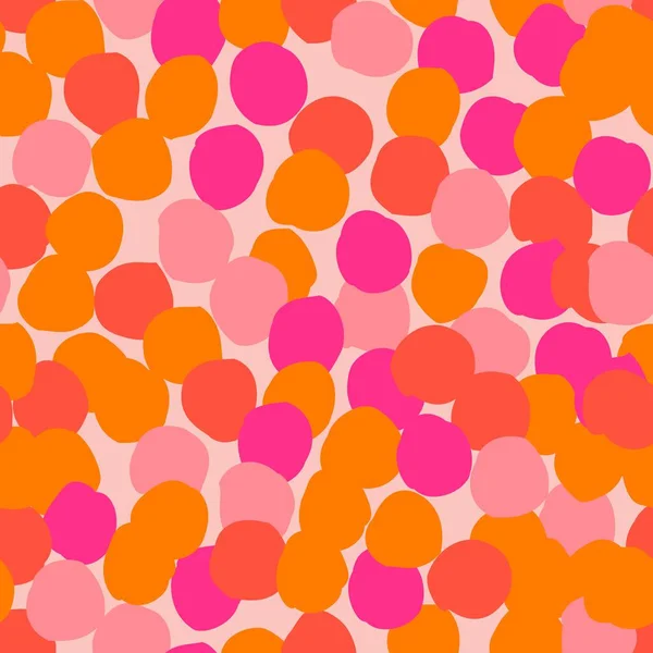 Płynny Wzór Abstrakcyjnych Kształtach Kolorze Różowym Pomarańczowym Kolorowy Wektor Ilustracji — Wektor stockowy