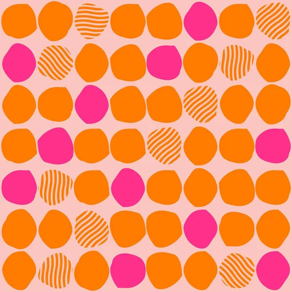 Zökkenőmentes Minta Absztrakt Formákkal Rózsaszín Narancssárga Színben Színes Vektor Illusztráció Vektor Grafikák
