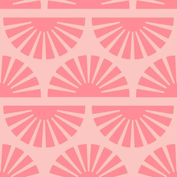 Naadloos Patroon Met Abstracte Vormen Oranje Roze Rood Kleurrijke Vector Stockillustratie