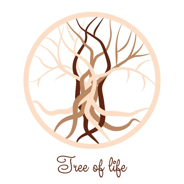 Der Lebensbaum Ein Altes Keltisches Symbol Geschmückt Mit Skandinavischen Mustern — Stockvektor