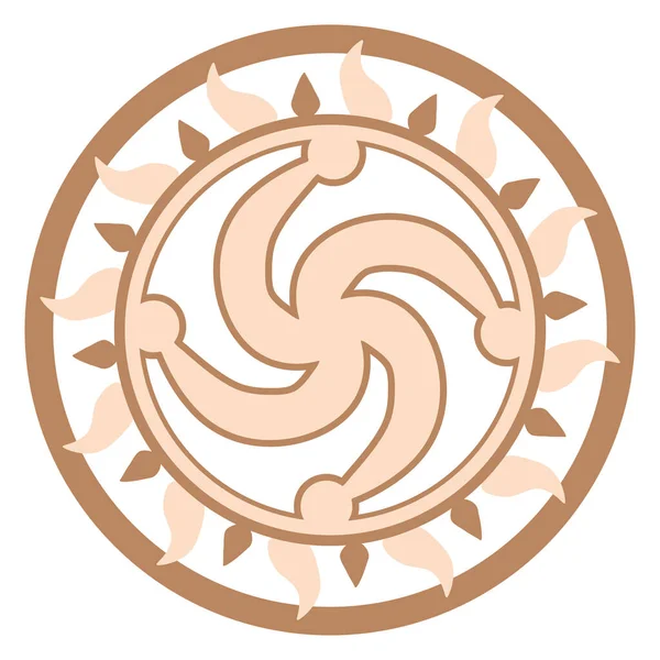 Symbole Tige Ancien Symbole Slave Décoré Motifs Scandinaves Design Mode — Image vectorielle