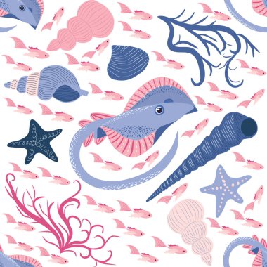 Stingray, Batomorphi deniz yaşamı, balıklar, hayvanlar parlak, pürüzsüz desenler. Deniz yolculuğu, hayvanlarla şnorkelle yüzme, tropik balıklar.