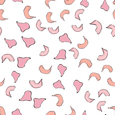 Kusursuz desenli düşen gül yaprakları, sakura. Konfeti, kozmetik ürünleri, güzel çiçek arkaplanı. Kadınların özel sihirli kalıpları.