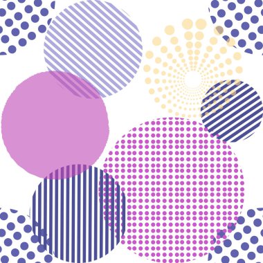 yuvarlak şekilli mor pantone, dikişsiz desen, parlak küre arka plan, modern güzel duvar kağıdı, kumaş baskı şablonu. nokta baloncuk ambalaj kağıdı çizimi.