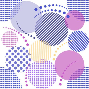 yuvarlak şekilli mor pantone, dikişsiz desen, parlak küre arka plan, modern güzel duvar kağıdı, kumaş baskı şablonu. nokta baloncuk ambalaj kağıdı çizimi.