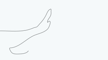 self drawing Continuous line Animation of men giving high fives gesture hands to celebrate success. Business teamwork concept