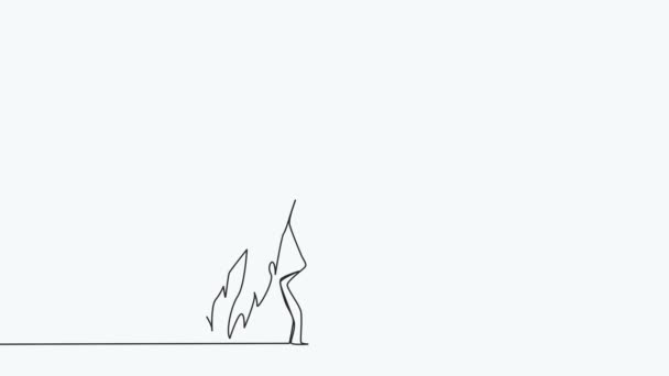Self Drawing Animation One Line Draw Horse Minimalism One Line — Wideo stockowe