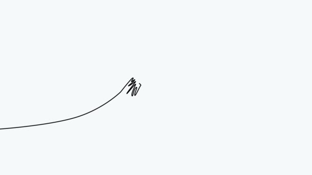 Self Drawing Line Animation One Continuous Line Drawing Nature Beautiful — Stockvideo