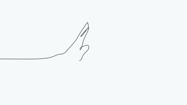 Self Drawing Continuous Line Animation Men Giving High Fives Gesture — Vídeo de Stock
