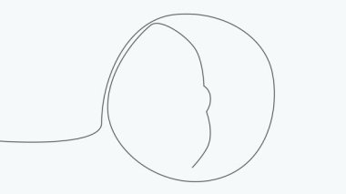 Animation of continuous drawing of one line of a round spiral, a dream catcher web. Focus concentration exercise sport. Business goal metaphor concept