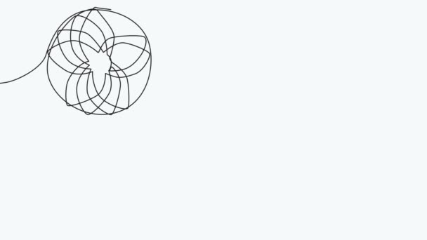 Self Draw Continuous Line Dream Catcher Animation Mystery Symbol — Wideo stockowe