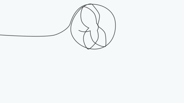 Self Draw Continuous Line Dream Catcher Animation Mystery Symbol — Stock video