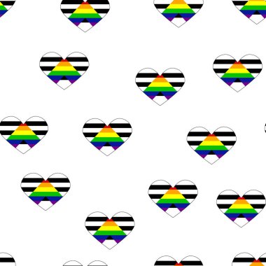 Heteroseksüel müttefiklerin gurur bayrağıyla kusursuz bir düzen. LGBT halk bayrağı. Gay gururu. Gurur Ayı. Aşk, özgürlük