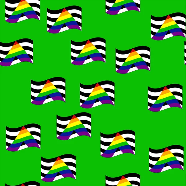 Бесшовный Рисунок Флагом Гордости Прямых Союзников Флаг Лгбт Сообщества Гей — стоковый вектор