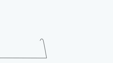 connected puzzle pieces of one continuous line drawn. Jigsaw puzzle element. 4K animation