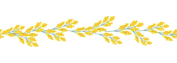 Mimosa 노란색 바다없는 물갈퀴없는 — 스톡 벡터