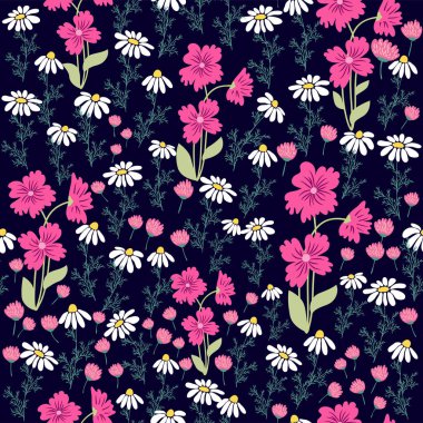 Çiçeksiz desen. Papatyalar, vadideki zambaklar, yoncalar, laleler, şakayıklar, geçmişteki büyük harfler, otlar. Küçük parlak çiçekli yazdır, bahar buketi