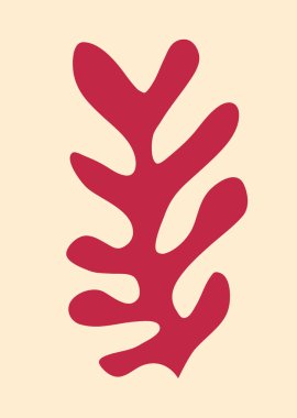 Modern trend Matisse minimal tarzı. Soyut moda çiçekli posterler. Çağdaş botanik arka plan, modern baskı çiçek elementi, organik şekiller.