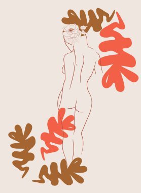 Matisse 'den esinlenilmiş kadın figürleri farklı pozlarda çiçeklerle minimalist bir tarzda dururlar..