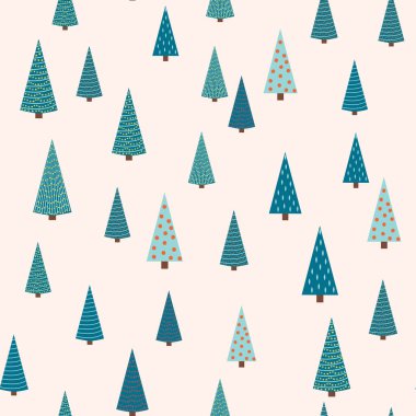 Kış ormanı İskandinav el yapısı kusursuz. Yeni yıl, Noel, tatiller Noel ağacıyla gümüş dokuma