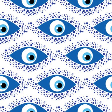 Kem gözlü Türk boncuklu kusursuz desen. İyi şanslar. Türk fayansı. Doğulu sedir tasarımı