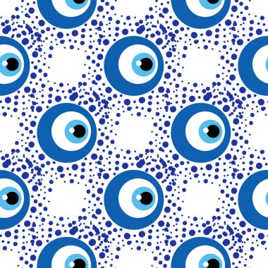 Kem gözlü Türk boncuklu kusursuz desen. İyi şanslar. Türk fayansı. Doğulu sedir tasarımı