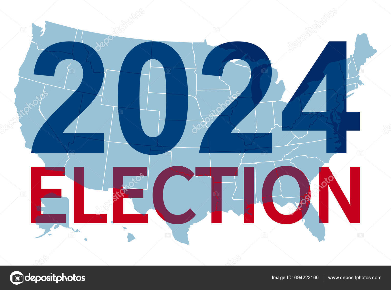 2024 Presidential Election Day Usa November Card Design Vote Your Stock