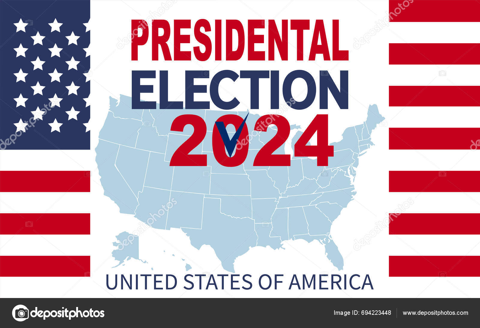 2024 Presidential Election Day Usa November Card Design Vote Your Stock ...