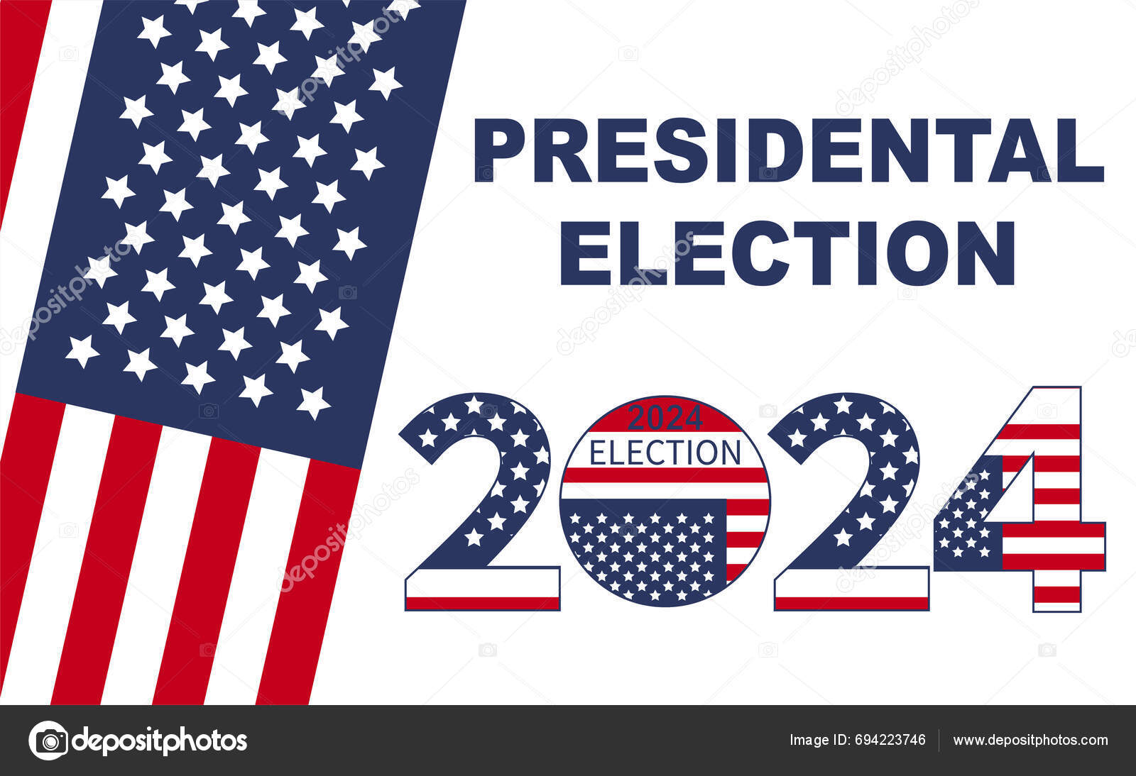 2024 Presidential Election Day Usa November Card Design Vote Your Stock