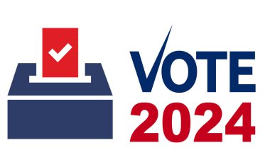 Amerika 'da 2024 Başkanlık seçim günü, 5 Kasım, kart tasarımı. Geleceğinize oy verin..