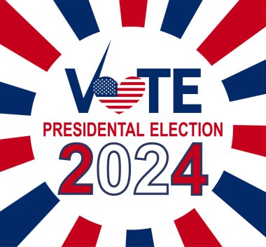 Amerika 'da 2024 Başkanlık seçim günü, 5 Kasım, kart tasarımı. Geleceğinize oy verin..