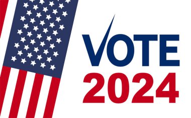 Amerika 'da 2024 Başkanlık seçim günü, 5 Kasım, kart tasarımı. Geleceğinize oy verin..