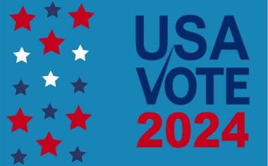 Amerika 'da 2024 Başkanlık seçim günü, 5 Kasım, kart tasarımı. Geleceğinize oy verin..