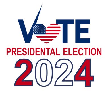 Amerika 'da 2024 Başkanlık seçim günü, 5 Kasım, kart tasarımı. Geleceğinize oy verin..