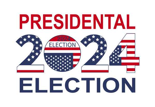 2024 Presidential election day in USA, november 5, card design. Vote for your future.