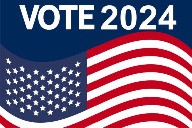 Amerika 'da 2024 Başkanlık seçim günü, 5 Kasım, kart tasarımı. Geleceğinize oy verin..